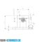 Fußplatte quadratisch schwarz 25 mm quadratisch | technische Zeichnung Rohrverbinder | Schnelle Lieferung | Rohr-verbinder.de