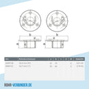 Stangenhalter (Set) 33,7 mm | technische Zeichnung | Rohrverbinder | Schnelle Lieferung | Rohr-verbinder.de