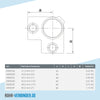 Eckstück 90º 33,7 mm | technische Zeichnung | Rohrverbinder | Schnelle Lieferung | Rohr-verbinder.de