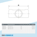 Kreuzstück in 1 Ebene 0 – 11º 48,3 mm | technische Zeichnung | Rohrverbinder | Schnelle Lieferung | Rohr-verbinder.de