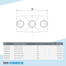 Kreuzstück in 1 Ebene 60,3 mm | technische Zeichnung | Rohrverbinder | Schnelle Lieferung | Rohr-verbinder.de