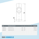 Kreuzstück 30-45º 33,7 mm | technische Zeichnung | Rohrverbinder | Schnelle Lieferung | Rohr-verbinder.de