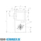 Kreuzstück 90º 25 mm quadratisch | technische Zeichnung Rohrverbinder | Schnelle Lieferung | Rohr-verbinder.de