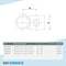 Kreuzstück 90º Kombinationsmaß 33,7 - 48,3 mm | technische Zeichnung | Rohrverbinder | Schnelle Lieferung | Rohr-verbinder.de
