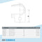 T-Stück offen 60,3 mm | technische Zeichnung | Rohrverbinder | Schnelle Lieferung | Rohr-verbinder.de