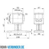 Handlaufhalterung schwarz 40 mm quadratisch