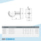 Handlaufhalterung offen 33,7 mm | technische Zeichnung | Rohrverbinder | Schnelle Lieferung | Rohr-verbinder.de