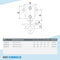 Wandhalter Dreieckflansch 33,7 mm | technische Zeichnung | Rohrverbinder | Schnelle Lieferung | Rohr-verbinder.de
