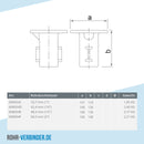 Bodenhülse 33,7 mm | technische Zeichnung | Rohrverbinder | Schnelle Lieferung | Rohr-verbinder.de