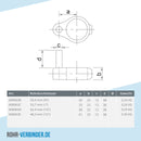 Stellringzapfen 42,4 mm | technische Zeichnung | Rohrverbinder | Schnelle Lieferung | Rohr-verbinder.de