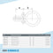Gitterhalter einfach 33,7 mm | technische Zeichnung | Rohrverbinder | Schnelle Lieferung | Rohr-verbinder.de