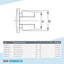 Stopfen Metall 42,4 mm | technische Zeichnung | Rohrverbinder | Schnelle Lieferung | Rohr-verbinder.de