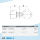 Gelenkstück einfach schwarz 26,9 mm | technische Zeichnung | Rohrverbinder | Schnelle Lieferung | Rohr-verbinder.de