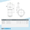 Ösenteil mit Einzellasche schwarz 33,7 mm | technische Zeichnung | Rohrverbinder | Schnelle Lieferung | Rohr-verbinder.de