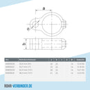Stellringauge schwarz 26,9 mm | technische Zeichnung | Rohrverbinder | Schnelle Lieferung | Rohr-verbinder.de