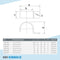 Rohrschelle 48,3 mm | technische Zeichnung | Rohrverbinder | Schnelle Lieferung | Rohr-verbinder.de
