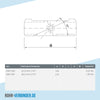 Kreuzstück 45º-90º 48,3 mm | technische Zeichnung | Rohrverbinder | Schnelle Lieferung | Rohr-verbinder.de